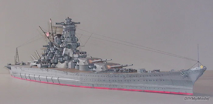 DIYMyModeI-modelo de papel 3D, s&uacute;per obra maestra, Battleship japon&eacute;s, longitud acabada de 100cm-1