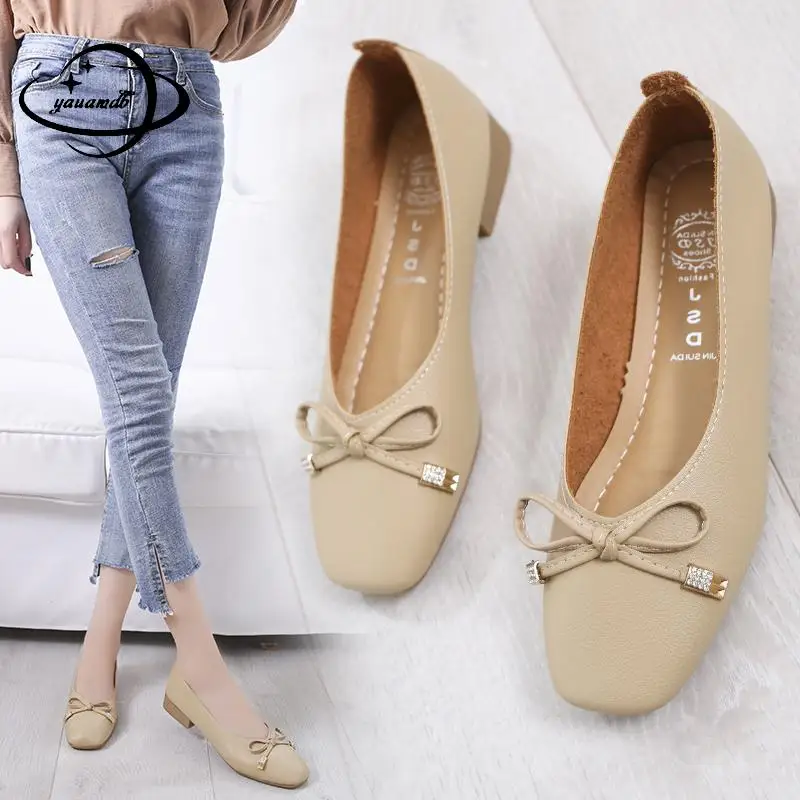 Женские туфли лодочки с мягкой подошвой весенне летние на высоком каблуке 2 5 см