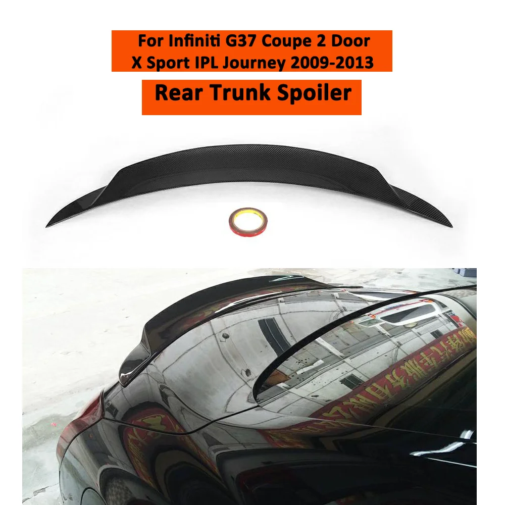 Задний спойлер из настоящего углеволокна для багажника Infiniti G37 Coupe 2 Door X Sport IPL Journey