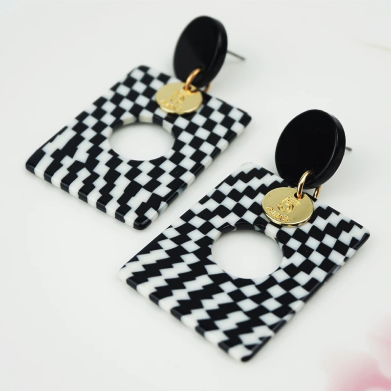 Женские акриловые серьги M & G из прозрачной смолы массивные Висячие Ювелирные