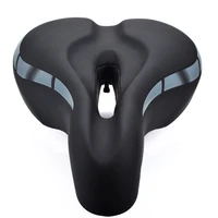 mountain bike seat cushion thick sponge with taillight saddle bicycle seat cushion shock absorption hollow breathable saddle