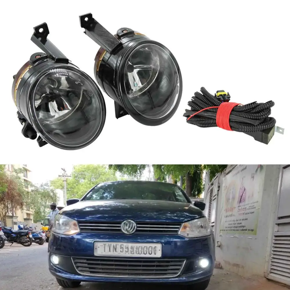 Для VW Polo Vento седан 2011 2012 2013 2014 2015 2016 спереди Галогенные Противотуманные светильник