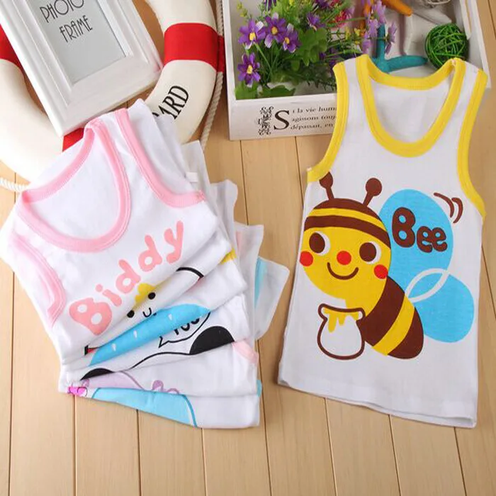 Детский жилет с героями мультфильмов для мальчиков Хлопковая летняя одежда