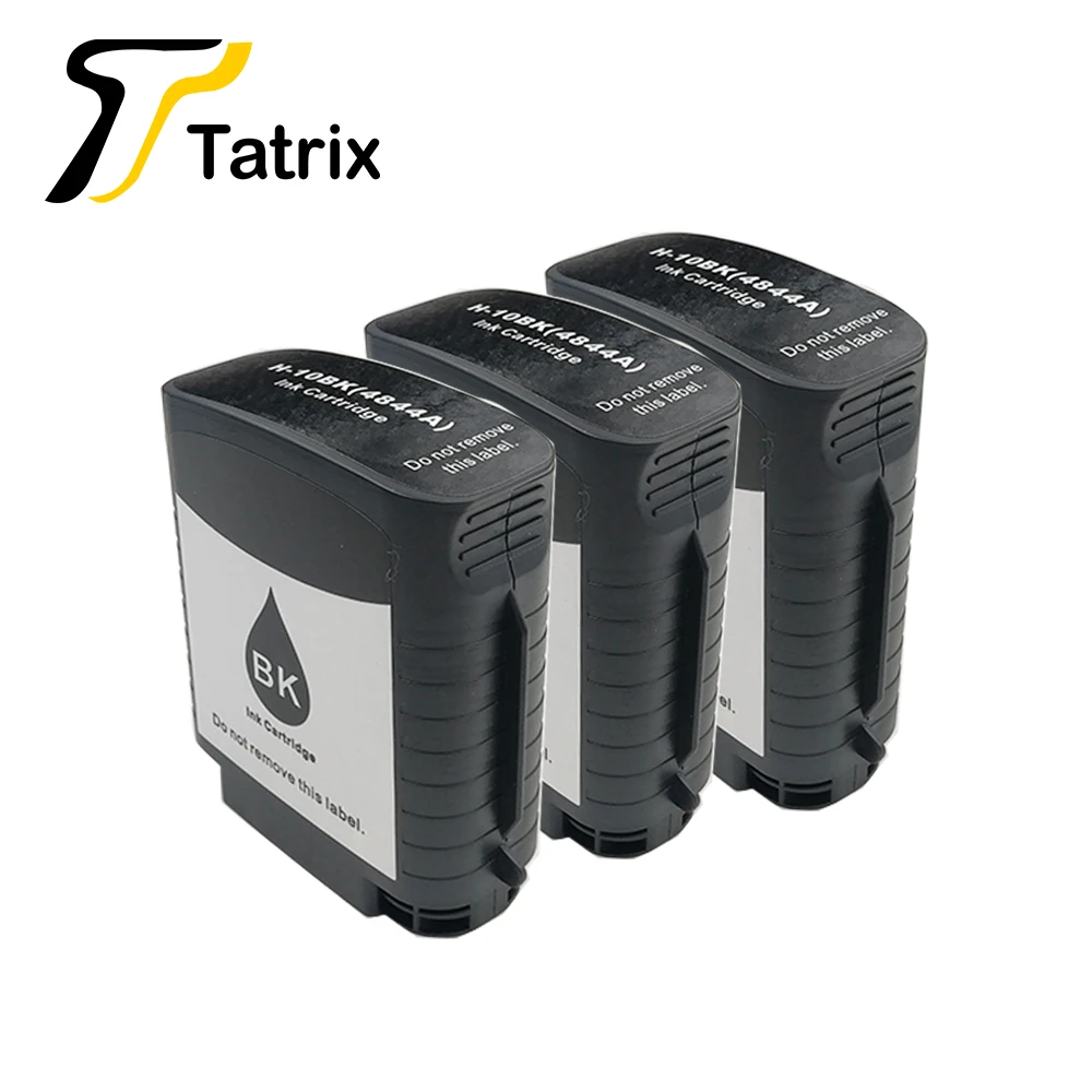 Tatrix 3 шт черный совместимый чернильный картридж для hp 10 костюм Designjet 100 500 800 1200 2600