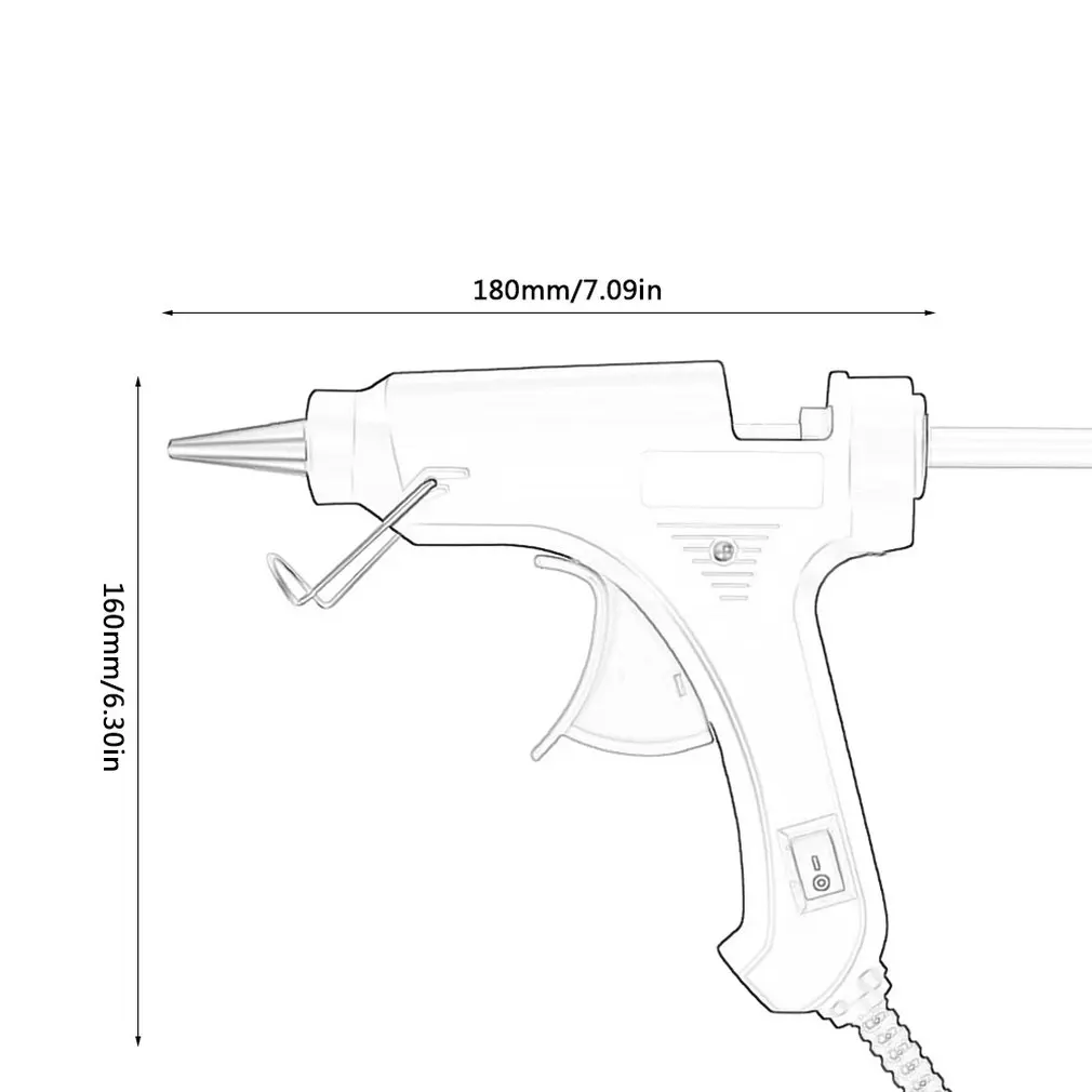 

20W 220V Industrial Hot Melt Glue Gun Thermo Electric Heat Temperature DIY Repair Tool Without Glue Stick