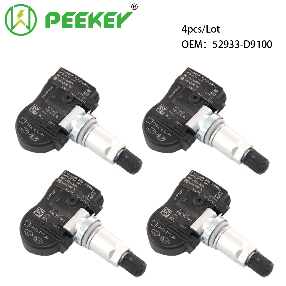 

Система контроля давления в шинах PEEKEY, TPMS для Kia Sportage 2017 - 2019 QL NIRO CADENZA 17 18 52933-D9100 52933D9100, 433 МГц