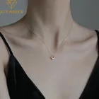 Минималистичное посеребренное ожерелье XIYANIKE для женщин, парные модные элегантные Геометрические подвески, ювелирные изделия на цепочке до ключиц