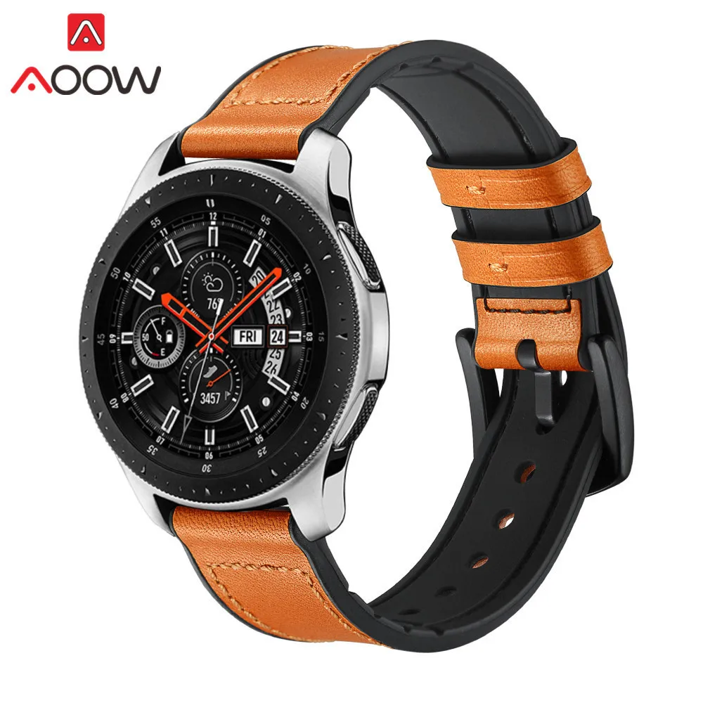 20 мм 22 мм силиконовый ремешок из натуральной кожи для samsung Galaxy Watch 42 мм 46 мм gear S3 S2 спортивный сменный Браслет ремешок