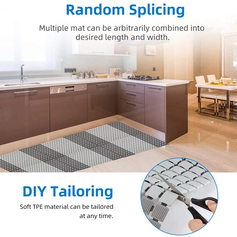

Bathroom Non-Slip Shower Mat, Foot e Mat, Bathtub Mat with Suction Cups, Machine Washable Bathmat Bathroom Mats