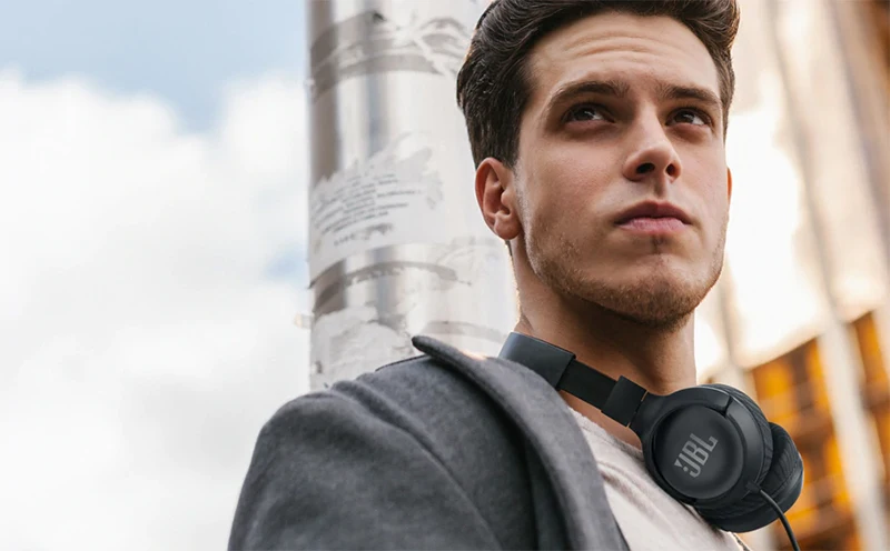 JBL T500 проводной чистый бас наушники спортивные игры тренажерный зал гарнитура складная 1-кнопочный пульт светильник с микрофоном для iPhone