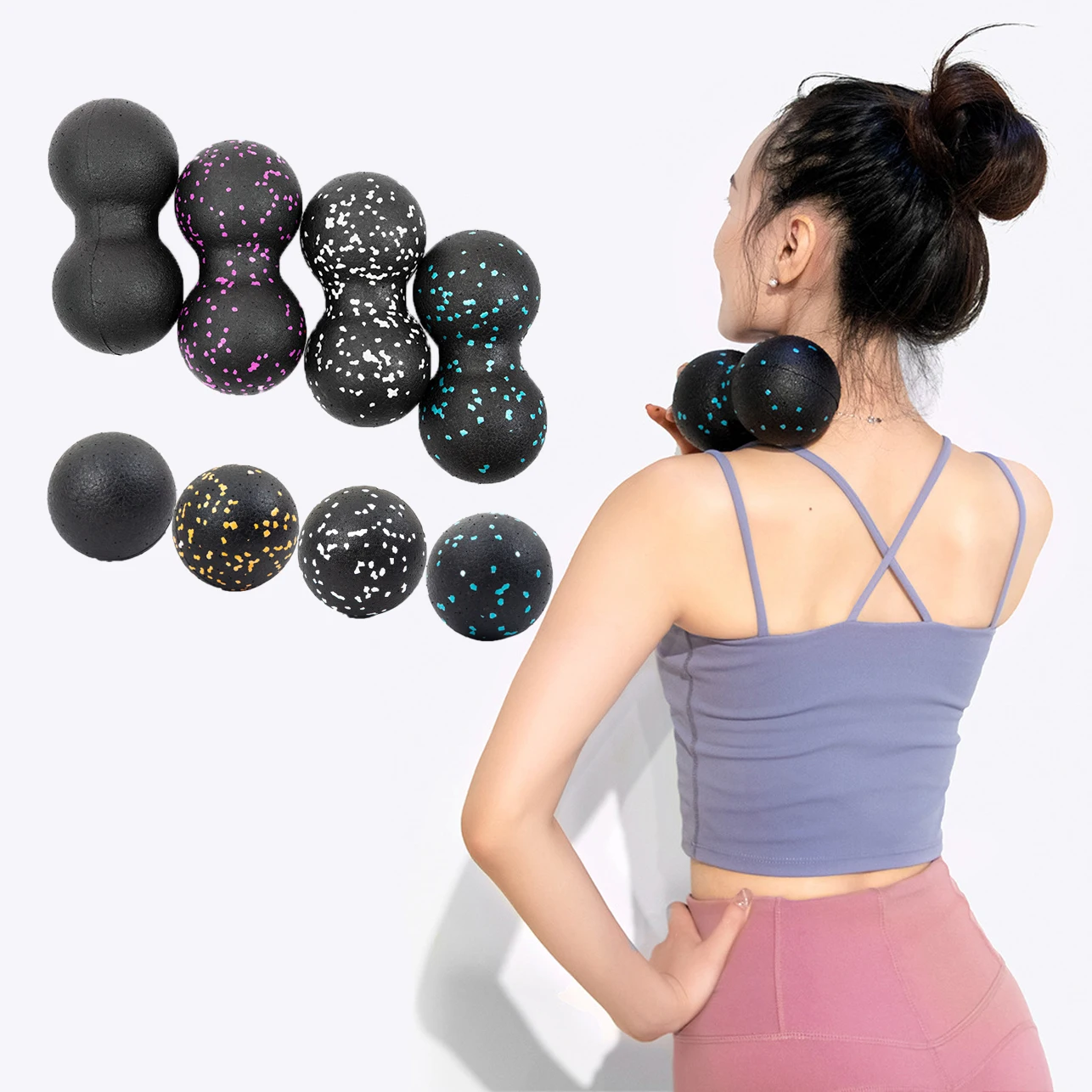 

EPP Lacrosse Myofascia Ball Peanut Massage Ball High Density Lightweight Fitness Body Fascia Exercise Relieve Pain Yoga Ball