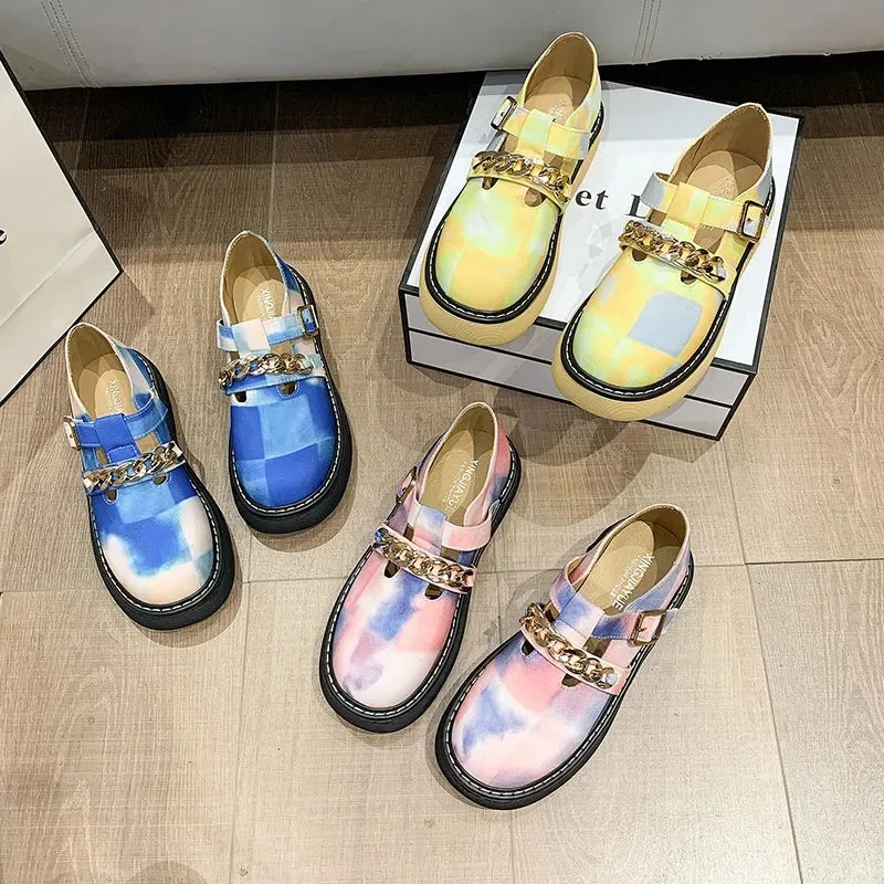 

Туфли Мэри Джейн на толстой подошве, милые туфли в стиле «Лолита», лоферы в британском ретро стиле, кожаные маленькие, для студенток