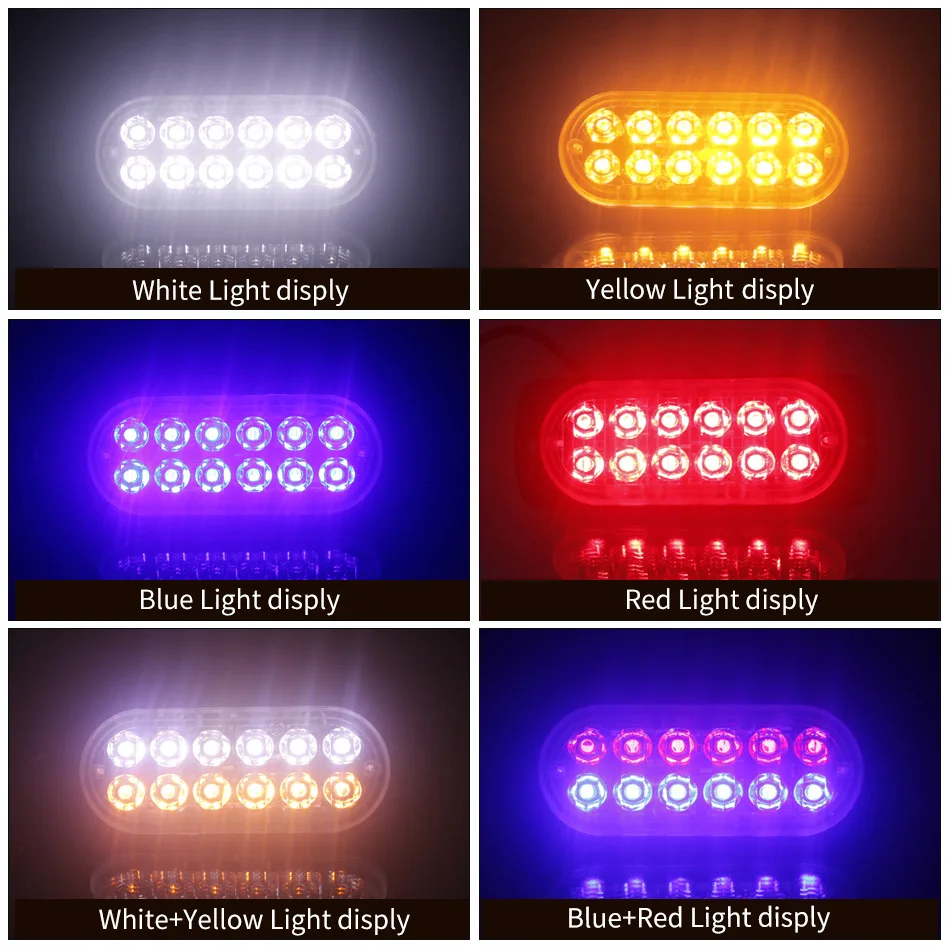 12V 24V 12LED Car Truck Emergency Warning LED Strobe Flash Light Hazard Driving DayLight Bar Police Firefighter Flashing Lamp | Автомобили