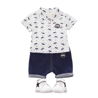 new children summer cotton out clothes baby boys cartoon printed t shirt shorts 2pcssets infant kids fashion toddler tracksuits
