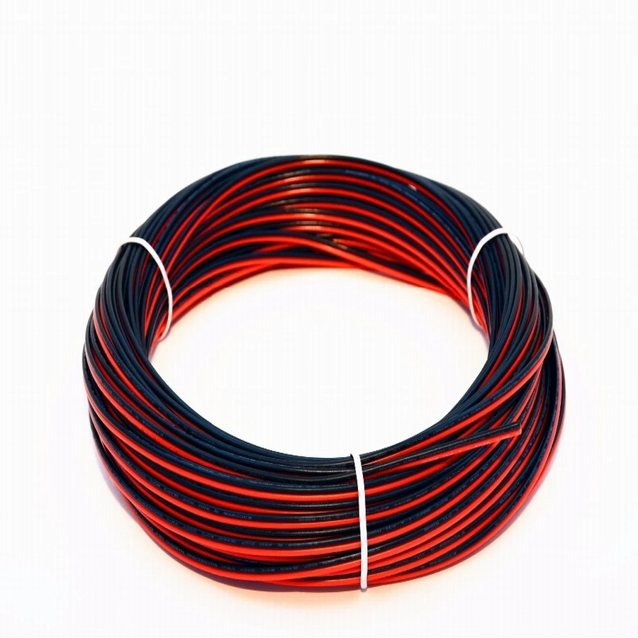 

25 m 2 pin Extension Cable Wire Cord 20 AWG 2 Conductor Parallel Wire line UL1007 Strands Tinned copper wire
