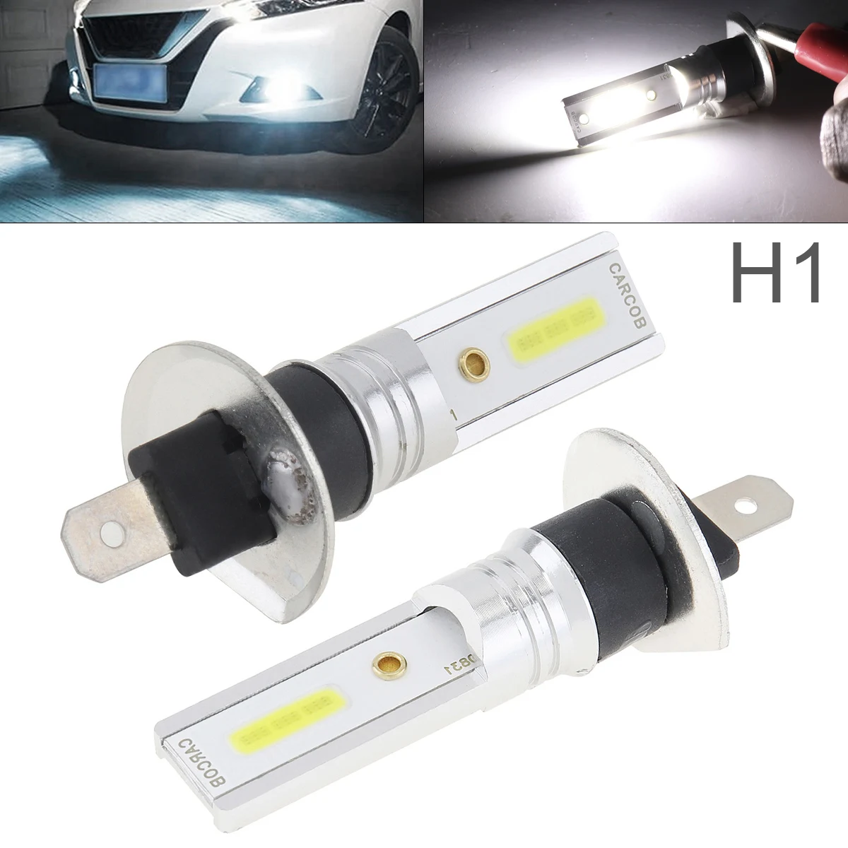 2 шт. Автомобильные светодиодные лампы 12 24 В постоянного тока H3 Вт COB 6500 лм 7500K