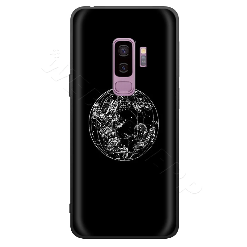 Webbedepp розовый мир чехол "карта" для samsung Galaxy S7 S8 S9 S10 Edge Plus Note 10 8 9 A10 A20 A30 A40 A50 A60 A70