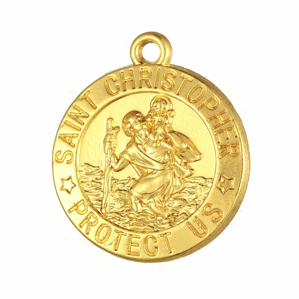 Skyrim SAINT CHRISTOPHER защищает нас религиозный амулет подвески для DIY ювелирных изделий