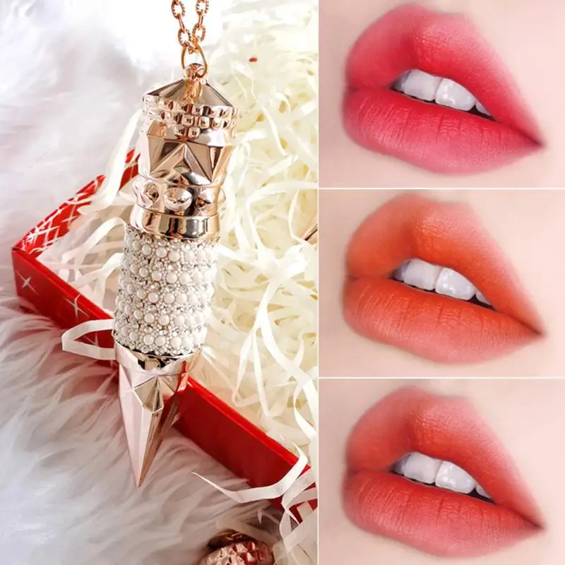 

Queen Scepter Lipstick Three-color In One Matte Long Lasting Waterproof Sheer Soft Mist Smooth Lip Tint Makeup Cosmetic TSLM