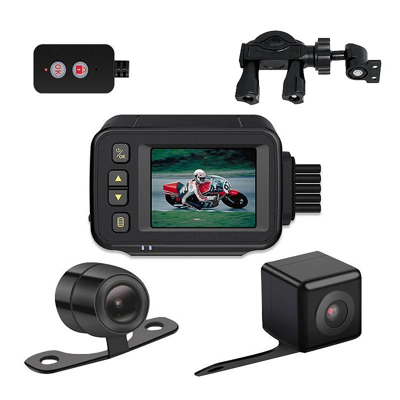 

Motorcycle Camera DVR Waterproof Motorcycle Driving Recorder With IP67 Waterproof Front Rear Dual Lense
