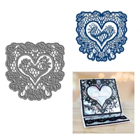 new 2021 metal cutting die paper scrapbooking making lace heart cover hollow embossing hot foil plate frame card craft no stamp