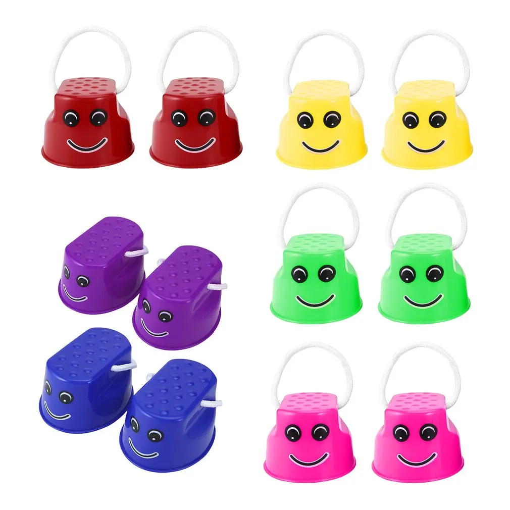 OCDAY 7 цветов 1 шт. ходьба Stilt Jump игрушка пластик смайлик шаблон дети на открытом