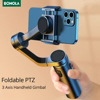 bonola 3 axis handheld gimbal stabilizer foldable smartphone selfie stick for iphone 13 prosamsungxiaomi mobile phone gimbals