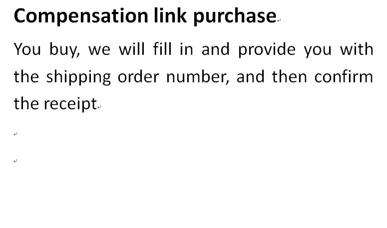 

Compensation link purchase