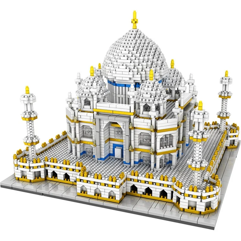 3950Pcs Creative Mini Blocks World Famous Architecture Taj Mahal 3D Model Building Educational Bricks Toys for Kids Gifts - купить по