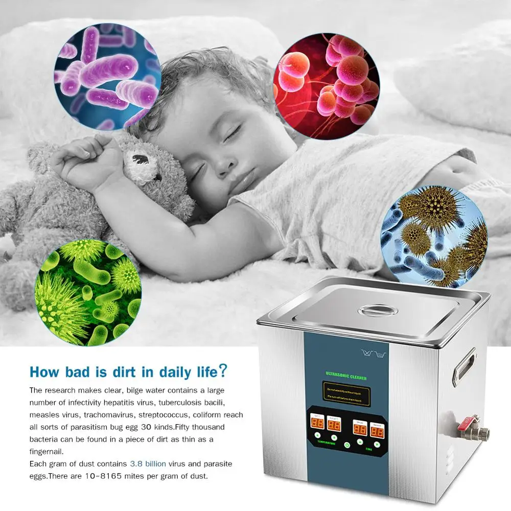 

110V/220V 20L Desktop Ultrasonic Cleaner Digital Display&Control Lab Cleaning Supplies Ultrasonic Cleaners