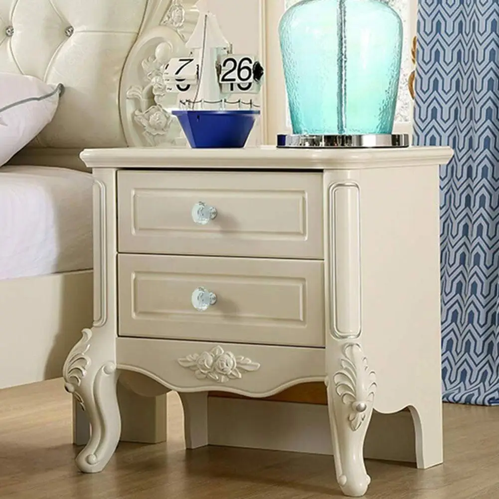 

4pcs Clear Crystal Glass Cabinet Handle Furniture Jewelry Shape Diamond Pull Box Handle R8f0