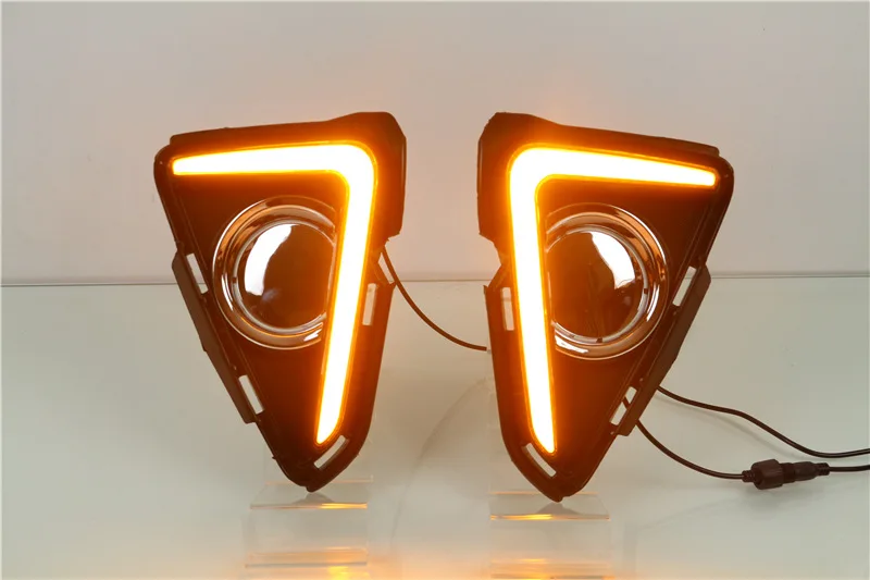 1 комплект 12 В ABS Автомобильный светодиодный DRL Дневной ходовой светильник