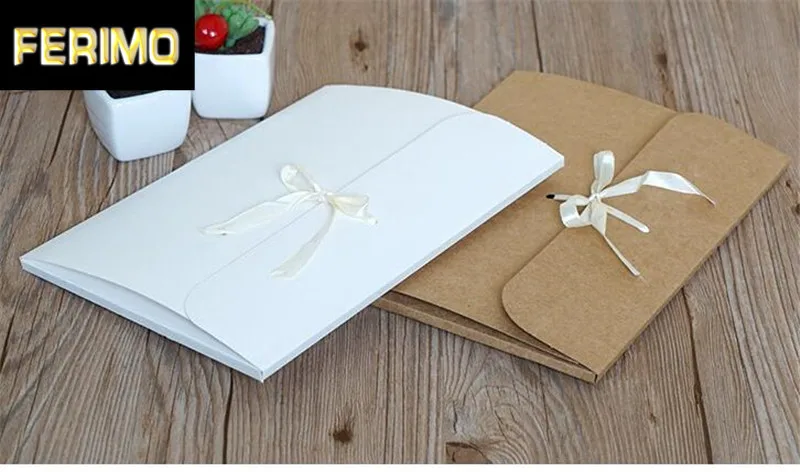 

24x18x0.7cm Large Kraft Paper Scarf Gift Box White Cardboard Envelope Postcard Packing Box Birthday Party Supplies Present Box