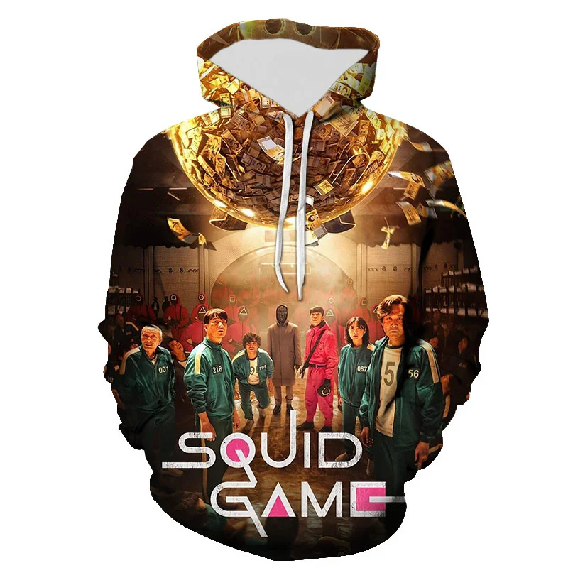 

Squid Game Hoodies Korean Movie 3D Printed Hoodies Men Women Sweatshirts Oversized Hoodie Kids Boy Girl 3D Pullover Streetwear