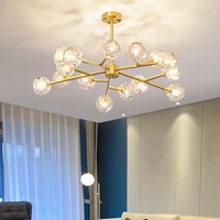 postmodern light luxury chandelier living room lamp simple crystal lighting restaurant bedroom nordic lamp molecular lamp