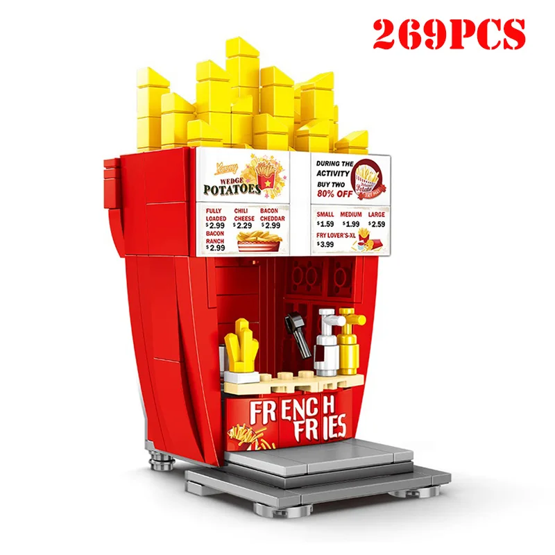 Конструктор вид на улице гамбургер мороженое пищевой магазин архитектура