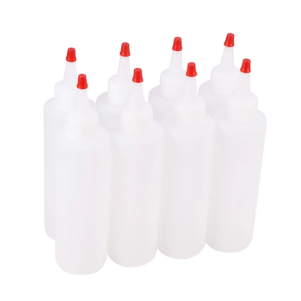 8 шт. пустая пластиковая бутылка с верхним наконечником аппликатора для краски