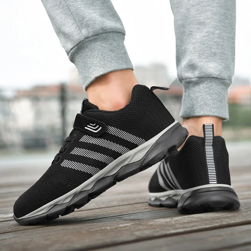 2020 Fashion Men Women Sneakers Ultralight Running Shoe Net Mesh Breathable Comfortable Increase Old Man Walking Work Out | Спорт и