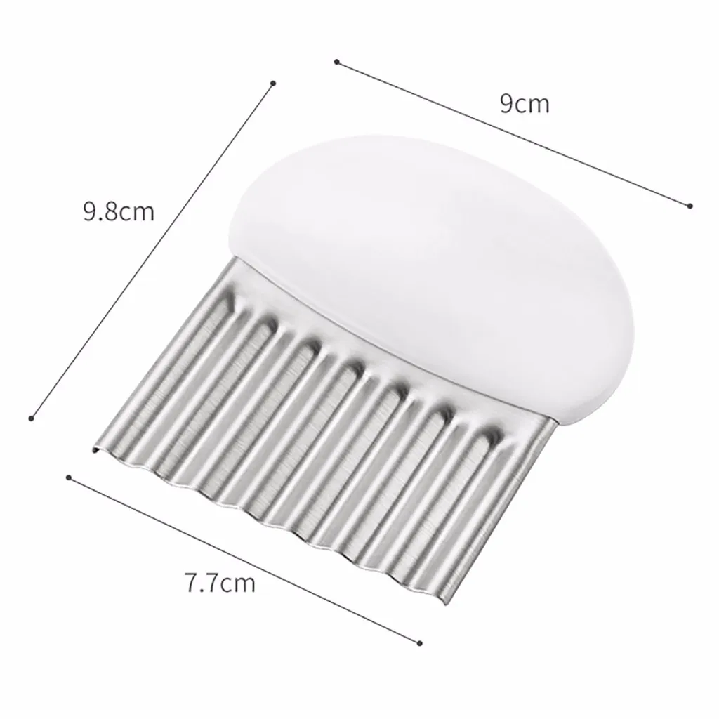 

1 Pcs Wavy Edged Tool Stainless Steel Wave Potato Slices Wrinkled French Fries Salad Cutting Chopped Potato Slices Knife Tool