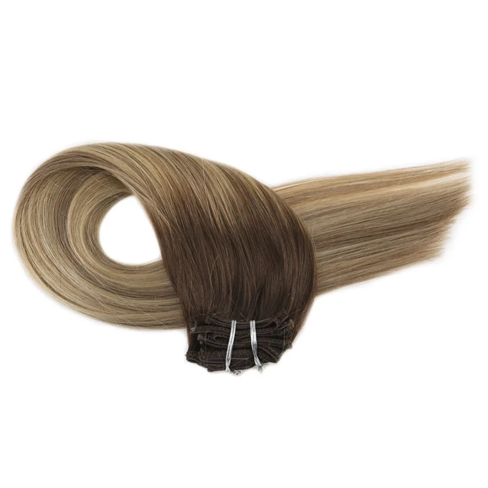 

Hot Sale Smooth And Shiny Without Knots Easy To Install Real Human Clip In Hair Extension
