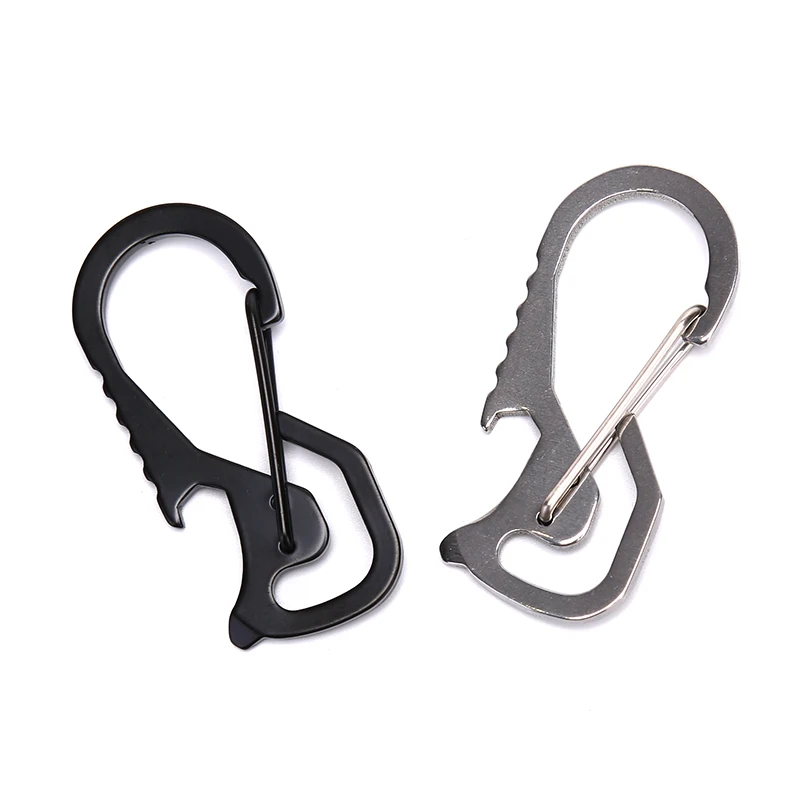 

Outdoor Useful Stainless Steel Buckle Carabiner Keychain Key Ring Clip Hook