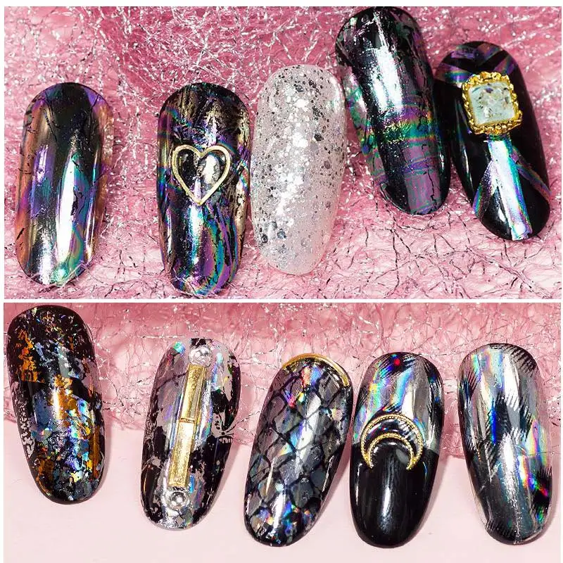 Голографические наклейки для ногтей Saviland сделай сам лак Metaal Kleur Starry переводные