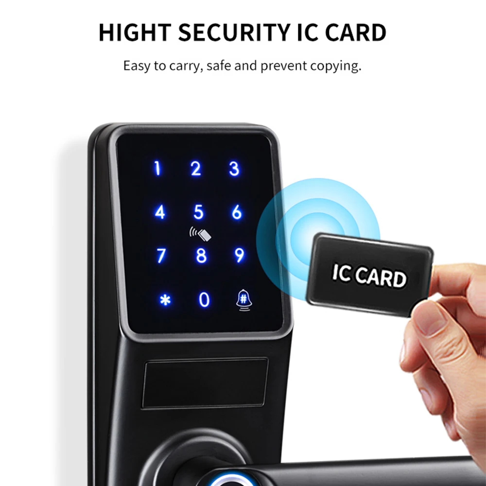 Дверной смарт-замок Tuya электронный со встроенным дверным звонком Wi-Fi - купить по