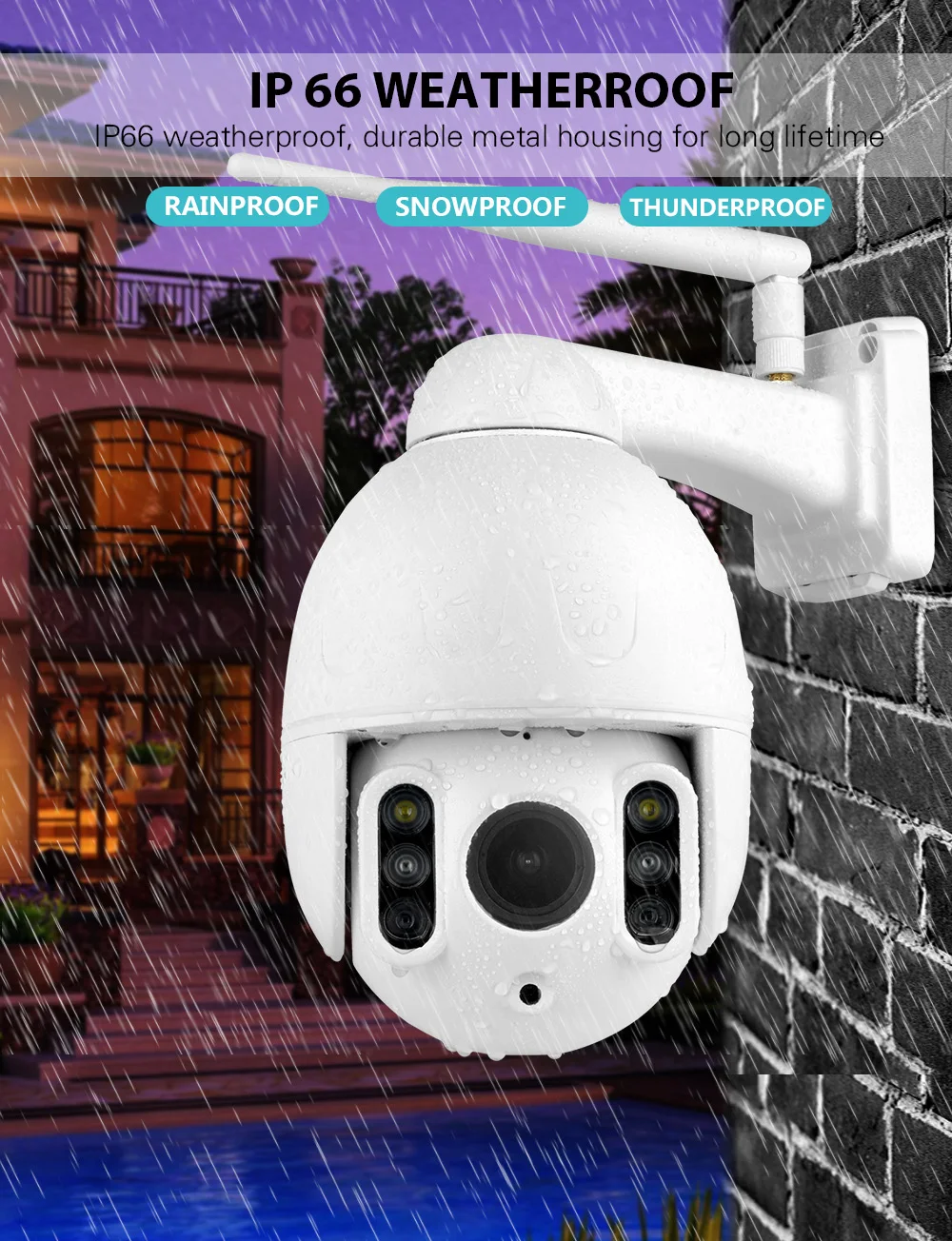 Домашняя солнечная энергетическая система K64A 1080P PoE IP PTZ IP Камера Wi-Fi на открытом воздухе 16xzoom 2MP FHD Распознавание лиц автоматическое слежение за 2-полосная аудио R60 видеонаблюдения