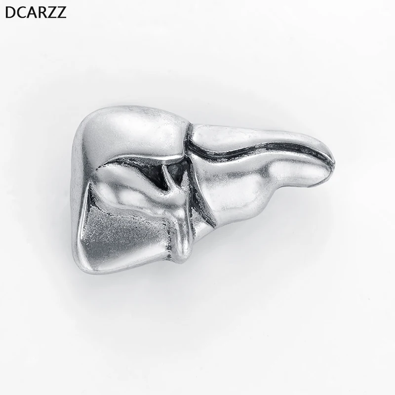 Брошь в виде печени для мужчин и женщин классическая металлическая брошь