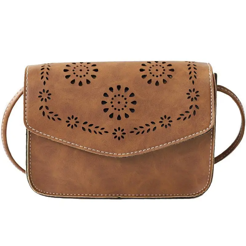 Women's Mini Shoulder Bag Hollowed Out Flower Pattern Small, Exquisite And Light Retro Literary Leisure Versatile Messenger Bag