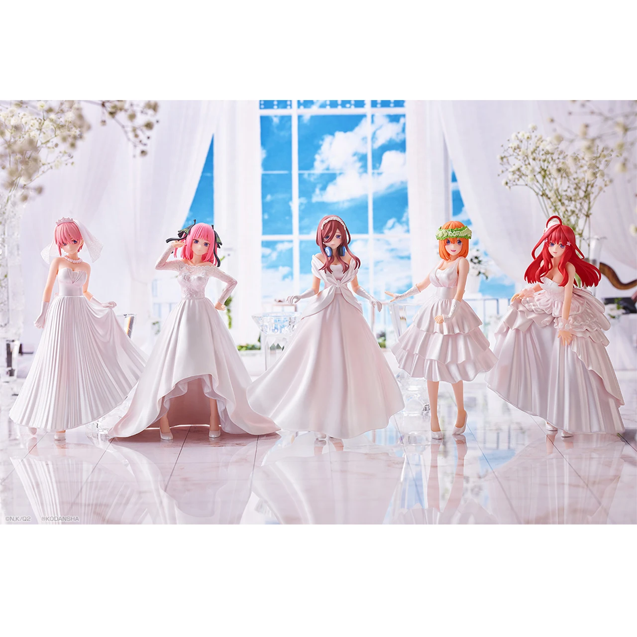 

De Typische Quintuplets Bruid Nakano Nino Wedding Dress Anime Figure Colletible Model Pvc Cartoon Ornamenten