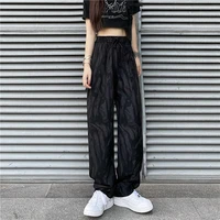 new chiffon tie dyed high waist straight pants loose wide leg pants casual pants fashion pants women