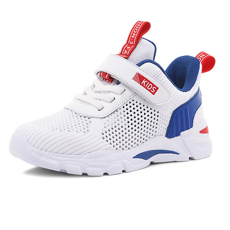 Кроссовки для мальчиков детская Баскетбольная обувь белая сетка дышащая бега с