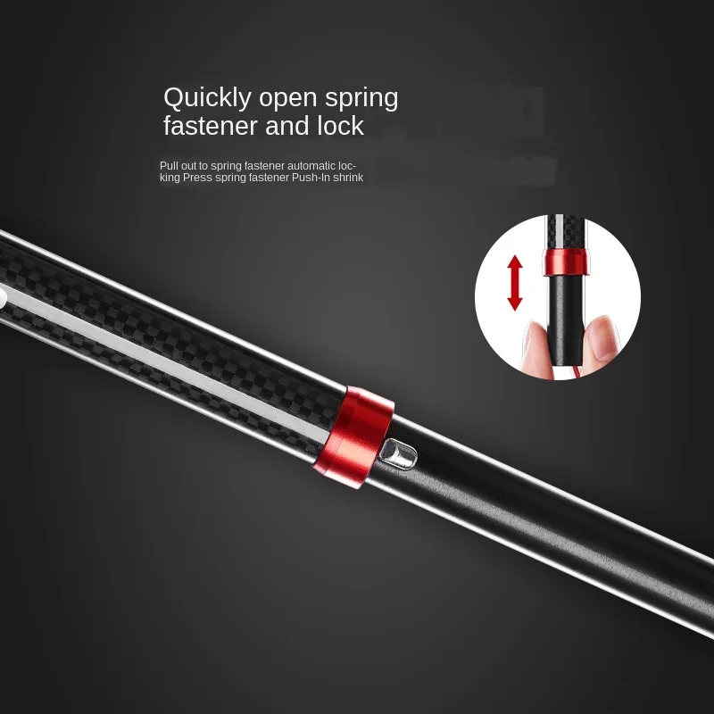 Naturehike модные четырехсекционный легкого углеродного складной со внутренним